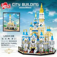 Mini blocos de construção mágicos de castelo dsn mirco 3d, 5297 peças, modelo de tijolos de diamante, figuras de castelo da princesa para crianças brinquedos lz8028 2024 - compre barato
