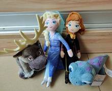 Disney-peluche original de la princesa Elsa y Anna para niños pequeños, juguete de peluche de salamandra, Bruni, novedad 2024 - compra barato