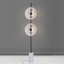 Lâmpadas de assoalho mármore moderno nordic ferro forjado resina branca conduziu a lâmpada pé sala estar quarto decoração luminária 2024 - compre barato