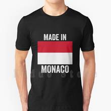 Made In Monaco T Shirt Cotton Men Diy Print Cool Tee Monaco Made In Monaco Monaco Monaco Flag Monaco Heritage Monaco Monaco 2024 - buy cheap