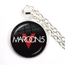 Maroon 5 Glass Cabochon Necklace 3D Printing Logo 25mm Glass Dome Pendant Jewelry For Women Men Music Fans Creative Gift 2024 - buy cheap