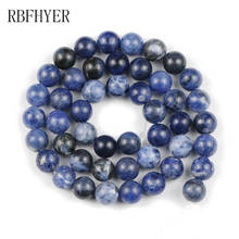 Natural Sodalite Gem Beads Blue Round Loose Stone Beads For Jewelry Making DIY Bracelet Necklace Accessories 15'' 4/6/8/10/12mm 2024 - buy cheap