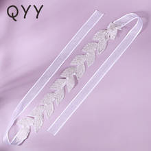 QYY Handmade Leaf Crystal Headbands for Women Wedding Hair Accessories Bridal Hair Jewelry Party Bridesmaid Headpiece Gift 2024 - buy cheap