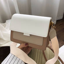 Contrast Color Leather Shoulder Bags For Women 2021 Travel Crossbody Bag  Fashion Simple Shoulder Bag Ladies Flap Bag Handbag 2024 - buy cheap