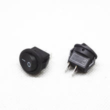KCD-interruptor basculante KCD11 de 15mm, interruptor de encendido de 2 pines con botón I/O, KCD-15 redondo de tamaño pequeño, 100 Uds. 2024 - compra barato