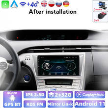 Radio con GPS para coche, reproductor Multimedia con Android 9, DVD, estéreo, SWC, 2Din, para Toyota Prius 2009, 2010, 2011, 2012, 2013 2024 - compra barato