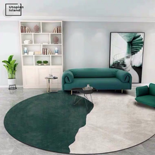Alfombra redonda de mármol verde para sala de estar, tapete nórdico para el hogar, alfombra 3D, alfombra turca, alfombras suaves para cama 2024 - compra barato