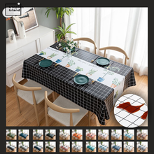 Oilcloth For Table Kitchen Table Cover Black Table Cloth Waterproof PVC Stain Table Cloth Set Rectangular Tablecloths For Table 2024 - buy cheap