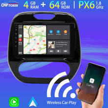 9" PX6 4GB+64GB Android 10 Car Multimedia Player For Renault Captur 2011-2019 TDA7850 5*USB GPS Navi Radio Wireless Carplay DAB 2024 - buy cheap