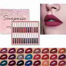 24 Pcs Matte Lip Glaze Set Lipstick Liquid Lip Gloss Lasting Waterproof Non-Stick Cup Nude Gift for Friend Makeup Cosmetic 2024 - buy cheap