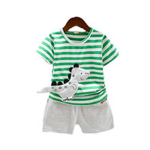 Novas Roupas de Bebê Verão Crianças Meninos T-Shirt De Algodão Shorts 2 Pçs/set Criança Traje Infantil Meninas Outfits Crianças Fatos de Treino Casuais 2024 - compre barato