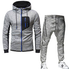 2021 Autumn Winter Fashion Snowflake Contrast Sweatshirts Trousers Set Mens Casual Sports Hooded Hoodies Pants Set Men Tracksuit 2024 - buy cheap