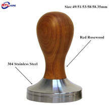 51/53/58/mm Wooden Handle Coffee Tamper Barista Espresso Maker Grinder with 304 Stainless Steel Base مطحنة القهوة 2024 - buy cheap