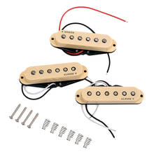 Beige Single Coil Pickups for ST Electric Guitars, Premium Neck Middle Bridge 2024 - buy cheap