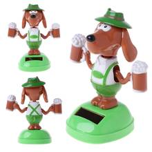 Solar Powered Dancing Bobble Head Beer Dog Educational Toy Car Ornament Toy Kids L41D 2024 - buy cheap