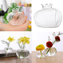 Small Pomegranate Shape Clear Glass Vase Flower Plants Terrarium Vase Containers 2024 - buy cheap