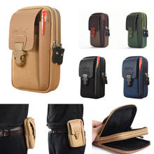 Male Casual Zipper Men Waist Bags Small Solid Color Card Holder 4 inch Phone Packs Belt Fanny Purse 2024 - buy cheap