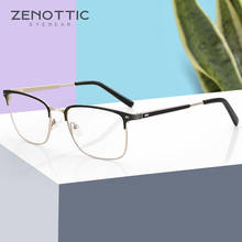 ZENOTTIC Half Rim Alloy Glasses Frames Men Ultra Light Half Square Myopia Prescription Eyeglasses Optical Clear Lenses Eyewear 2024 - buy cheap