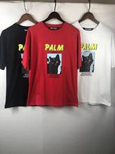 Camiseta de manga corta para hombres y mujeres, camisa con estampado de letras de Palm Angels, hip-hop, popular, simple y salvaje, PA025 2024 - compra barato