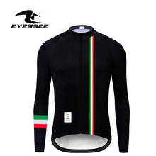 Italy cycling jersey EYESSEE Men fit lightweight fabric Long Sleeve Cycling Jerseys 5 colors Road Bike MTB race bicycle clothing 2024 - buy cheap