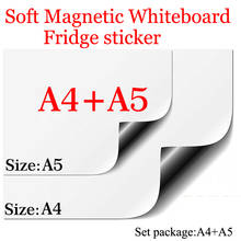 Placa branca magnética conjunto a4 + a5 com pacote macio escritório casa cozinha escola seca apagável placa branca almofada flexível geladeira ímã 2024 - compre barato