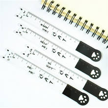 1PC Kawaii Cat Paw Cat Claw Wooden Straight Ruler Measure Study Drawing Student Stationery School Office Supply Gift 2024 - buy cheap