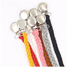 Leather Pacifier Clips Chain Dummy Clip Pacifier Holder Braided Binky Nipple Holder Soother + Bow Headbands Infant Baby Feeding 2024 - buy cheap