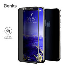 Benks Anti-Spy Peeping Privacy Tempered Glass Screen Protector Film for iPhone X xs xr xs max Full Screen Cover Protection Film 2024 - buy cheap