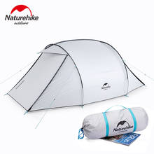 Naturehike tenda de acampamento para 3 pessoas, tenda com revestimento prateado, para estacionamento de grama, à prova d'água, anti-uv, tecido respirável, malha interna 2024 - compre barato