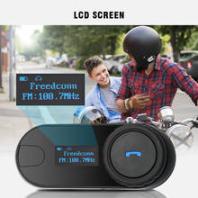 KEBIDU TCOM-SC BT Bluetooth для всех переговорное устройство для мотоциклетного шлема Interphone гарнитура с ЖК-дисплей Экран + FM радио для каких-либо наполовину фак 2024 - купить недорого