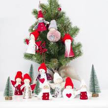 Новый год последние рождественские куклы-Ангелы милый орнамент с рождественской елкой украшения Рождественские украшения для дома подарок для детей 2024 - купить недорого