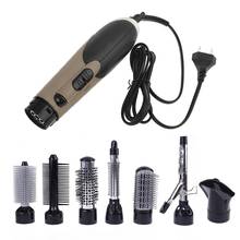 7 in 1 Multifunction Professional Negative Ion Hair Dryer with Comb Curling Wand 2024 - buy cheap