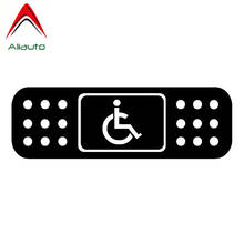 Aliauto-pegatina de dibujos animados para coche, calcomanía divertida de ayuda para discapacitados, silla de ruedas, decoración de motocicletas, protector solar, vinilo impermeable, 13cm * 4cm 2024 - compra barato