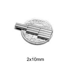 Mini imán redondo pequeño de neodimio, disco magnético potente de 2x10mm, 2x10mm, NdFeB permanente, 50-1000 Uds. 2024 - compra barato