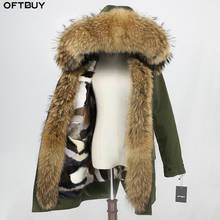 OFTBUY Waterproof Long Parka Outerwear Real Mink Fur Coat Winter Jacket Women Natural Raccoon Fur Collar Luxury Warm Streetwear 2024 - buy cheap