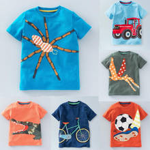 Children Summer New T-shirt Boys Girls European American Cotton 3D Print Short Sleeve Tees Kids Fashion Trend Clothes 2-9 Years 2024 - buy cheap