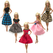 NK 5 Set Newest Doll Beautiful Noble Dress Daily Clothing Top Casual Dresses For Barbie Accessories Doll Best Girl Gift  3X 2024 - buy cheap