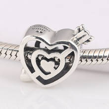 Authentic S925 Silver  Bead Openwork Path to Love Charms fit Lady Bracelet DIY Jewelry 2024 - buy cheap