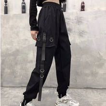 Punk Cargo Pant Women Spring Autumn Femme Pocket Harajuku Joggers Hippie Chain Loose Black Pants Ladies Casual Trousers B054 2024 - buy cheap