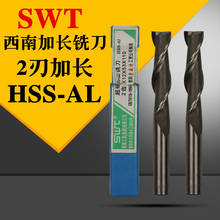 Cortador de extremo de aluminio HSS, 2 ranuras de fresado de herramientas de corte, longitud especial extendida, CNC, 3/4/5/6/8/10/12/14/16/18/20mm 2024 - compra barato