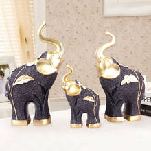 3pcs/Sets Fengshui Figurines Lucky Elephant Sculpture Living Room Display Ornaments Home Decoration Desktop Crafts Artware Gifts 2024 - buy cheap