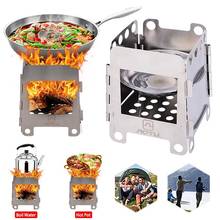 Outdoor camping Folding Small alcohol firewood stove BBQ Burners Equipment Wood Stove Charcoal Electrinic Blower Stove 2024 - buy cheap