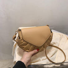 New Fashion Pleated Crossbody Bags For Women Pu Leather Ladies Shoulder Bag Designer Handbags For Women Messenger Bags 2024 - buy cheap