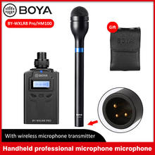 BOYA-micrófono de mano BY-HM100, micrófono omnidireccional de aleación, salida dinámica XLR para presentación de voz, vídeo ENG, entrevista EFP 2024 - compra barato
