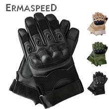 Guantes de moto de dedo completo Enduro, de cuero de microfibra, para carreras, militares, accesorios de Motocross 2024 - compra barato