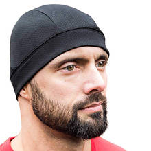 Breathable Mesh cycling inner hat  Ultra-thin Anti-Sweat Hat suitable for Bicycle Riding Hat Ski Under Helmet Lining black Caps 2024 - buy cheap