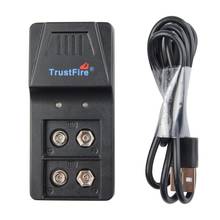 Trustfire-cargador inteligente 9VBC01, 2 ranuras, 9V, Li-ion, NI-MH, con puerto Micro USB 2024 - compra barato