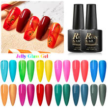 RBAN-esmalte para uñas de Gel UV, barniz para manicura, efecto de flor, color verde y rojo puro, 8ML 2024 - compra barato