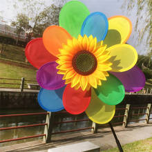 Molino de girasol, colorido Spinner de viento, decoración para el jardín del hogar, juguete para niños 2024 - compra barato