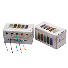 Cabo de fio de silicone flexível, 30m, 22awg, 5 cores, caixa misturada, 1 caixa, 2 pacotes, linha de fio elétrico, cobre, diy 2024 - compre barato